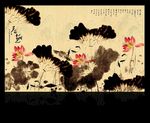 中国画荷花
