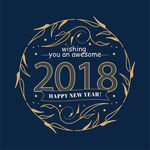 矢量新年快乐美好愿景插图