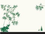 竹子 竹叶 竹笋 硅藻泥矢量