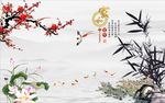 家和富贵九鱼图