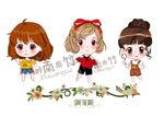 手绘Q版美女