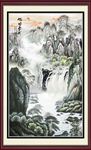 竖幅山水画