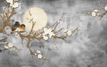 后现代新中式梅花背景底纹素材