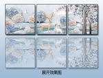浮雕立体北欧麋鹿装饰画