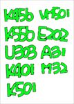 华硕常用型号字体绿色
