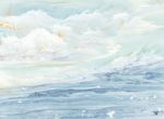 新款大理石纹海纳百川蓝天白云