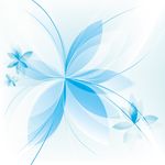 花朵绽放蓝色渐变色素材