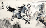 背景墙 中式装饰画 抽象画 抽