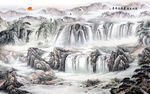 山水背景墙