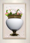 3D立体花瓶玫瑰花装饰画