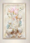 玉雕荷花瓶子装饰画
