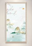 新中式花鸟云雾装饰画