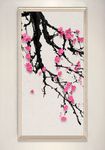 中国风水墨立体梅花装饰画