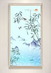 中式山水竹子花鸟装饰画