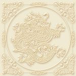龙纹浮雕背景墙