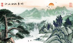 山水背景墙