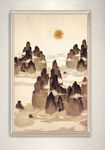 新中式水墨远山山峰装饰画