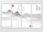 中式水墨抽象移门