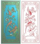 花鸟花开富贵牡丹花门板精雕图