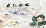 宁静致远荷花图