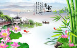 新中式背景墙