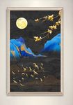 现代新中式色彩山水装饰画
