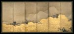 手绘高清日式山水画壁画壁纸