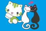 卡通动物印花 卡通图案情侣猫