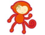 印花矢量图 动物 猴子