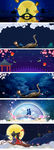 唯美浪漫星空七夕情人节淘宝海报