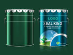 涂料圆桶包装效果图样机