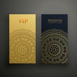 豪华高级VIP会员卡欧式底纹