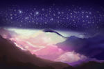 山脉星空