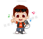 卡通K哥男孩