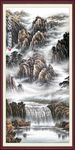 山水竖幅