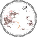 荷塘月色 客厅 书房硅藻泥背景