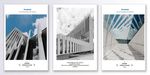时尚摩登城市蓝色建筑大楼装饰画