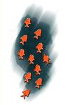 现代简约立体红色鱼装饰画