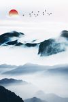 唯美意境新中式山水装饰画