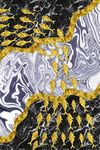抽象意境金色有余唯美装饰画