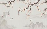 室雅兰香玉兰花背景墙