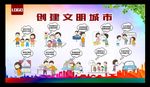创建文明城市  文明漫画