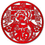 窗花剪纸新春快乐素材