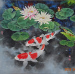 睡莲锦鲤