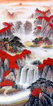 鸿运当头 聚宝盆 风水画