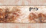 中国风山水如画背景墙