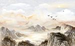 大理石纹山水背景墙