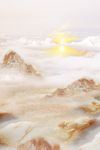 中式石纹山水装饰画