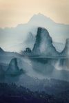 中式抽象水墨风景远山装饰画