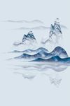 抽象新中式山水水墨装饰画